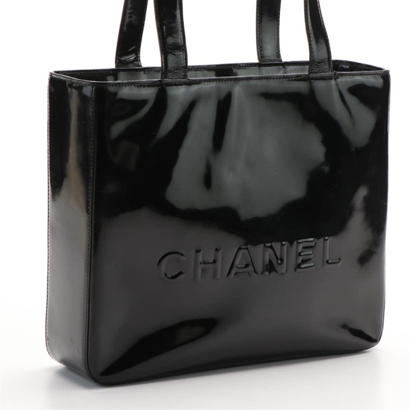 Extremely rare, vintage, black pattern, leather Chanel bag - Picture 3 of 10